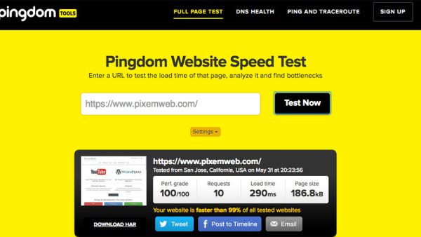 PixemWeb Performance Test