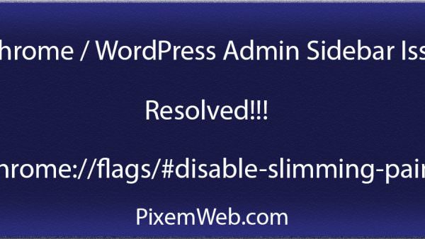 WordPress Chrome Issue